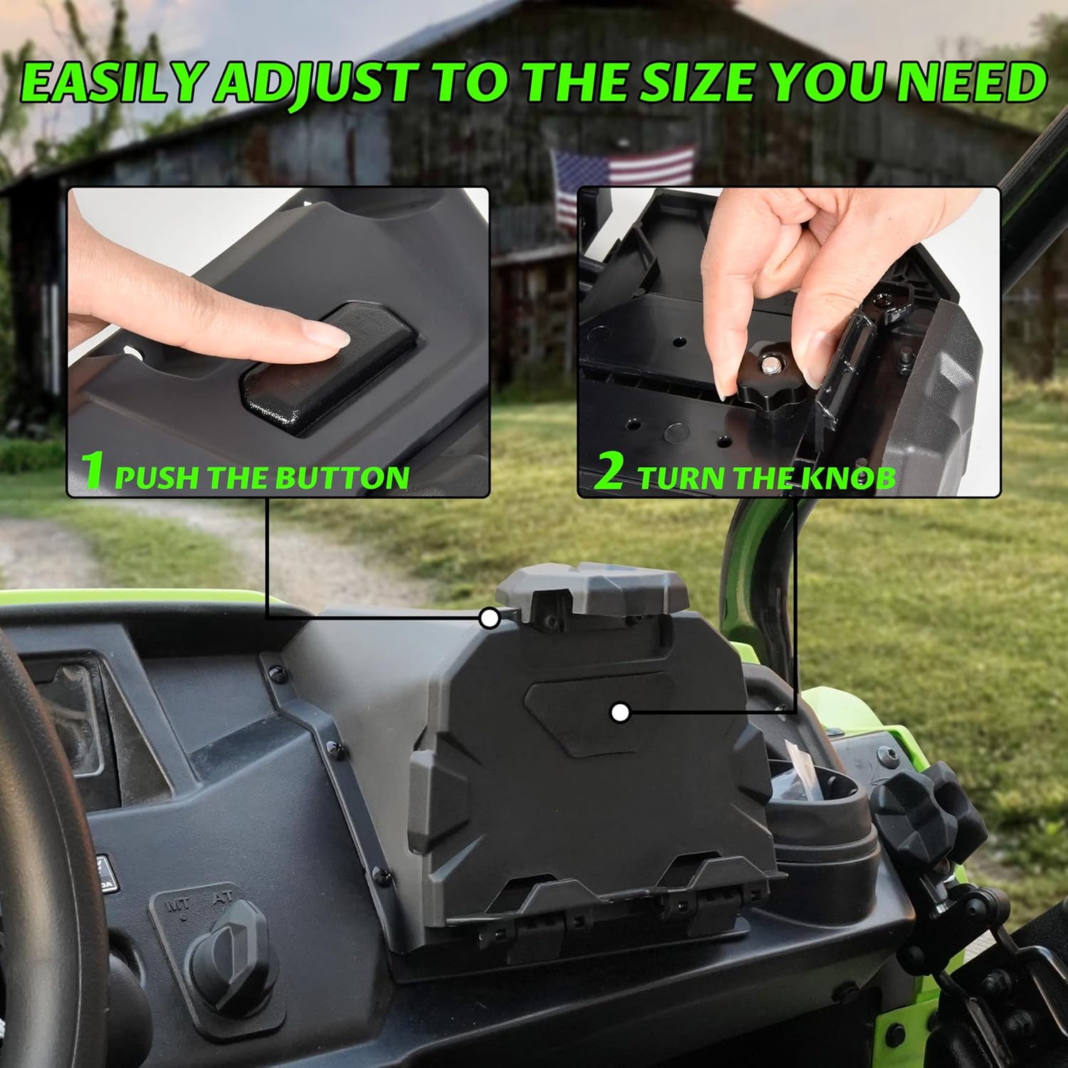 SAUTVS Electronic Device Tablet Phone Holder Compatible with Honda Pioneer 520 2021-2026 / Pioneer 500 2015-2023 Accessories, Adjustable Navigator GPS Tablet Phone Mount with Extra Storage Box - 图片 3
