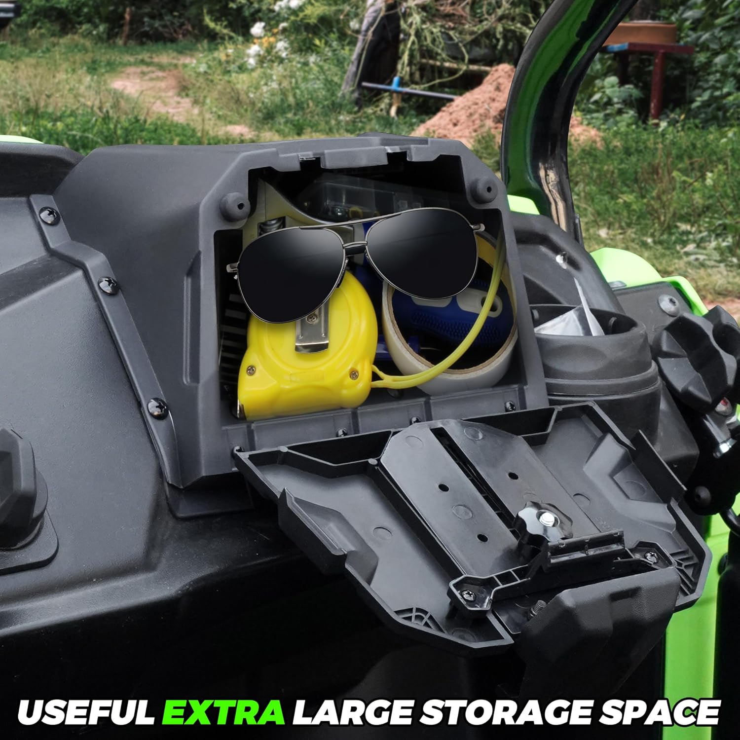 SAUTVS Electronic Device Tablet Phone Holder Compatible with Honda Pioneer 520 2021-2026 / Pioneer 500 2015-2023 Accessories, Adjustable Navigator GPS Tablet Phone Mount with Extra Storage Box - 图片 5