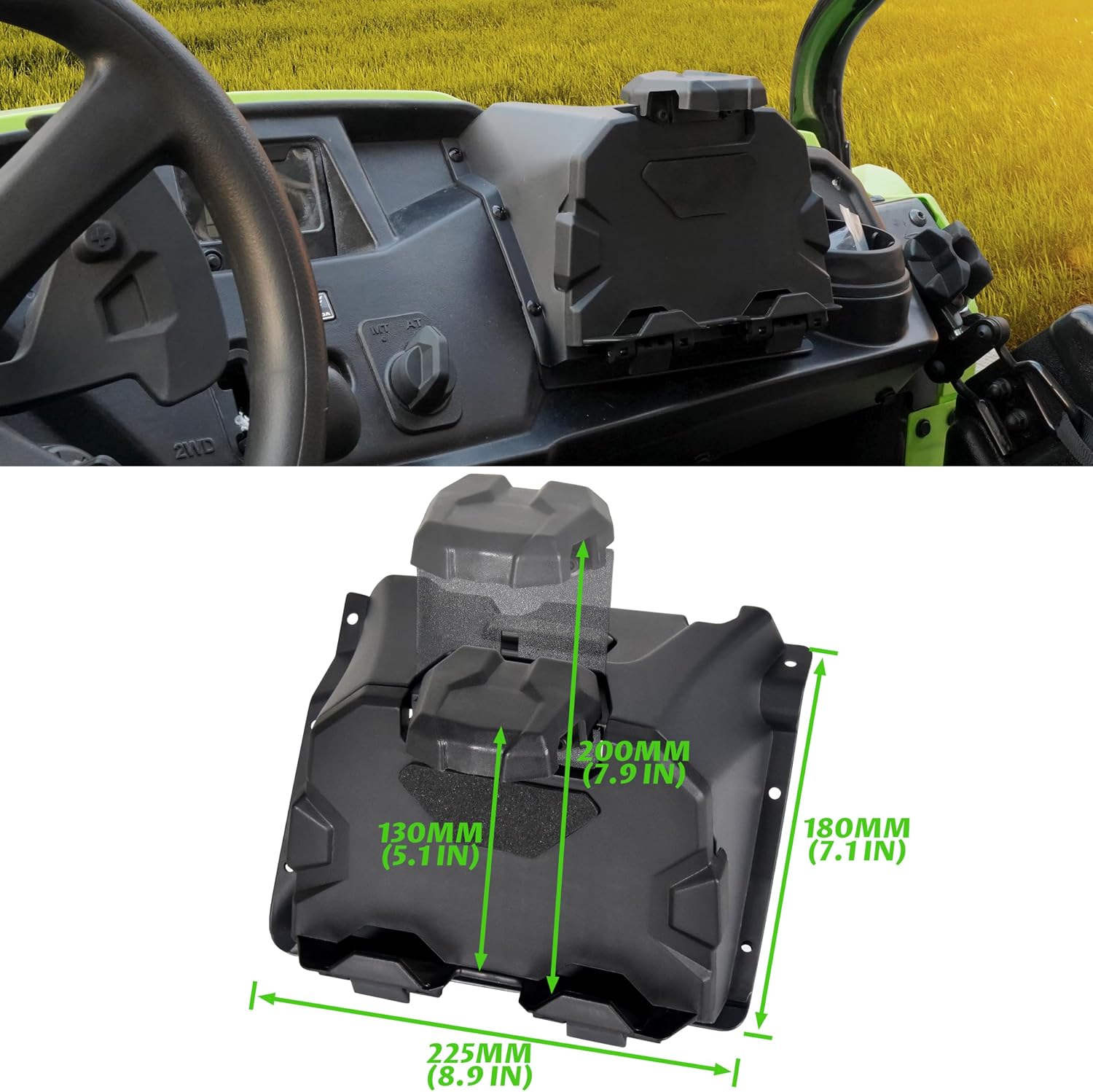 SAUTVS Electronic Device Tablet Phone Holder Compatible with Honda Pioneer 520 2021-2026 / Pioneer 500 2015-2023 Accessories, Adjustable Navigator GPS Tablet Phone Mount with Extra Storage Box - 图片 7